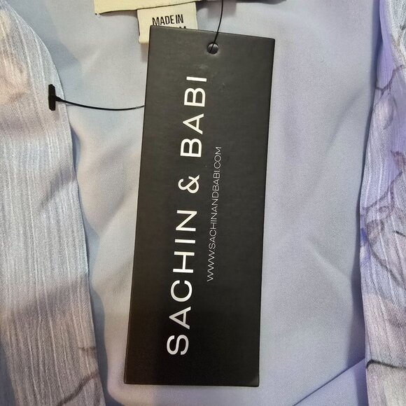 NWT Sachin & Babi Kayla Halter Wildflowers Blue Floral Sleeveless Maxi Dress - Picture 12 of 14